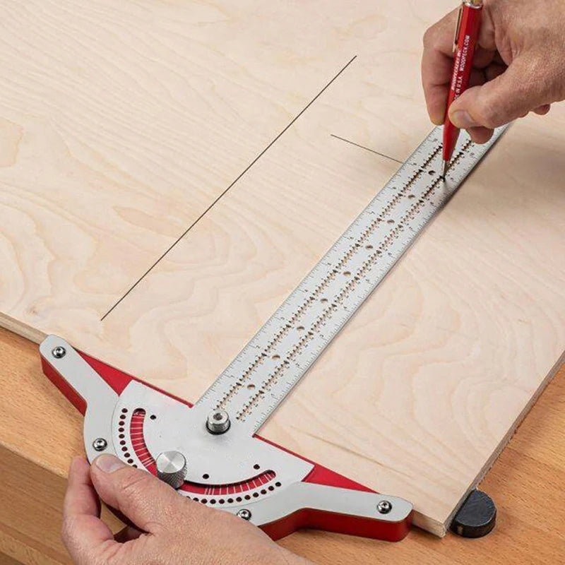 "Professional Stainless Steel Protractor & Angle Gauge Ruler"