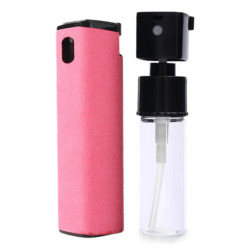 "2-in-1 Microfiber Screen Cleaner Spray Set for Mobile Phones, iPads, Computers, and Glasses"