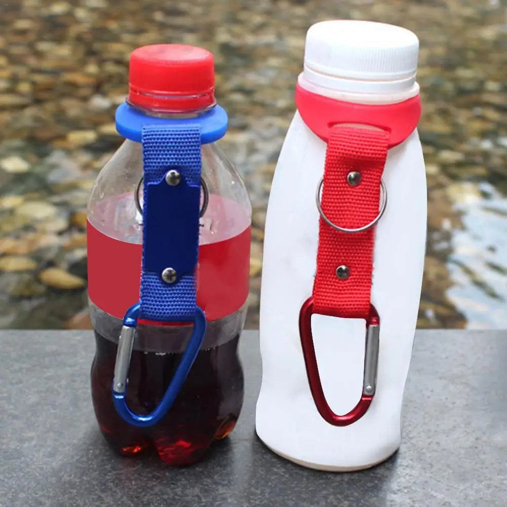 The Third Generation of Rubber Nylon Webbing Water Bottle Buckle Hook Water Bottle Holder Clip Outdoor Carabiner Climb Belt Back