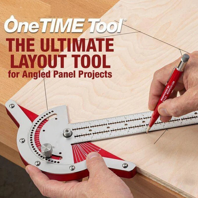 "Professional Stainless Steel Protractor & Angle Gauge Ruler"