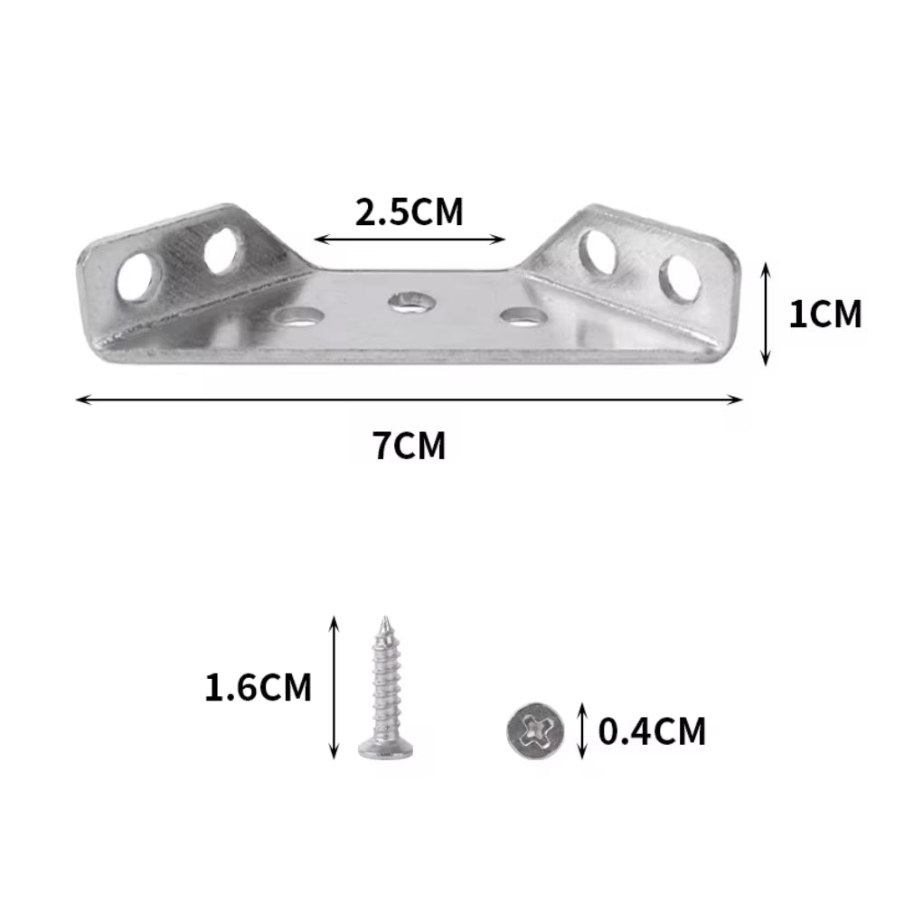 "Stainless Steel Heavy Duty Angle Brackets - Set of 4 for Furniture, Drawers, and Shelves"