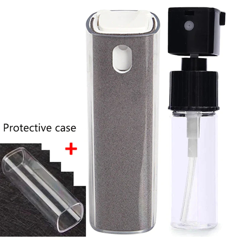 "2-in-1 Microfiber Screen Cleaner Spray Set for Mobile Phones, iPads, Computers, and Glasses"