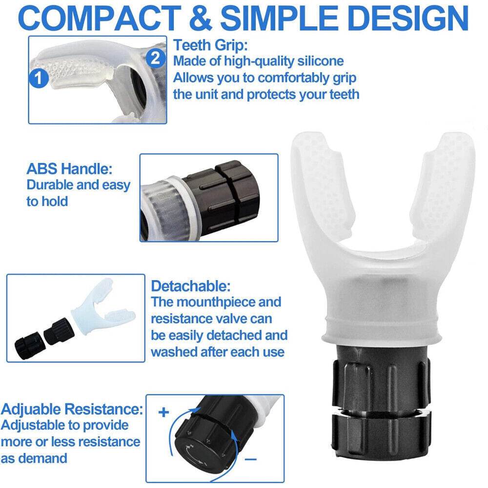 "BreathEZ™ Respiratory Training Kit - Improve Lung Strength and Efficiency!"