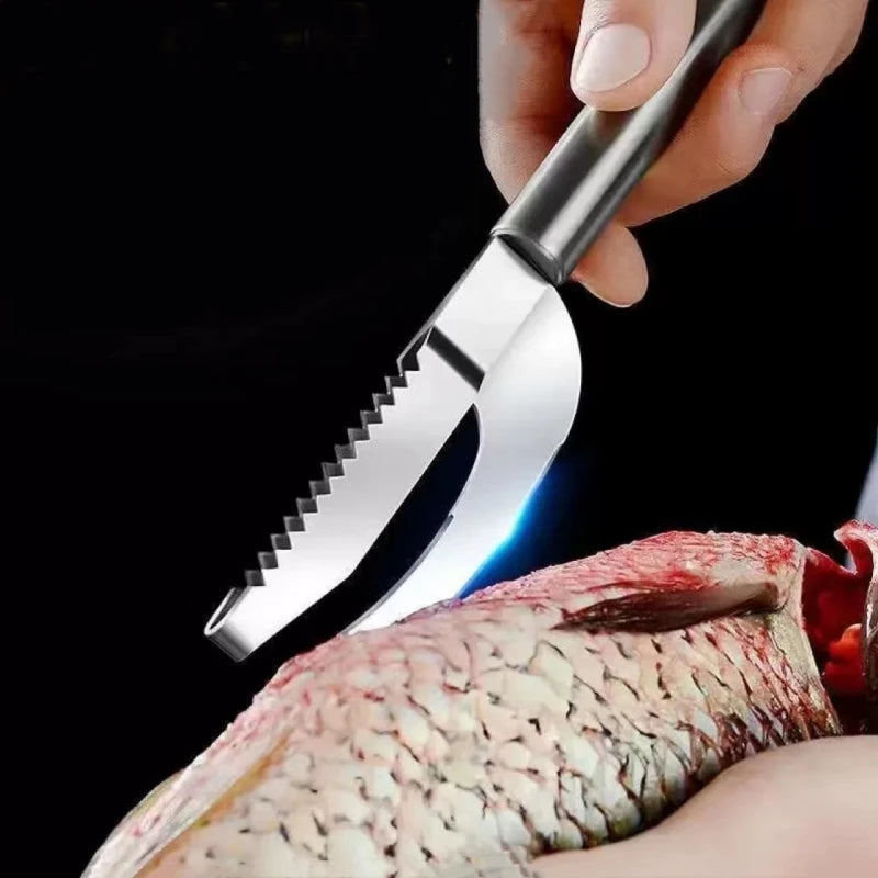 3-in-1 Stainless Steel Fish Scale Knife: Cut, Scrape, and Dig Fish with Ease!