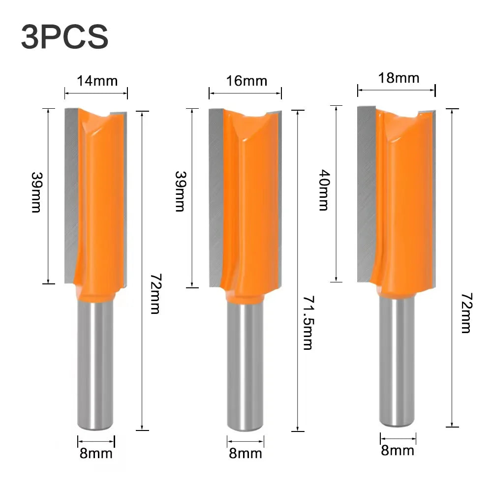 "Premium Set of Flush Trim Router Bits for Precision Woodworking"