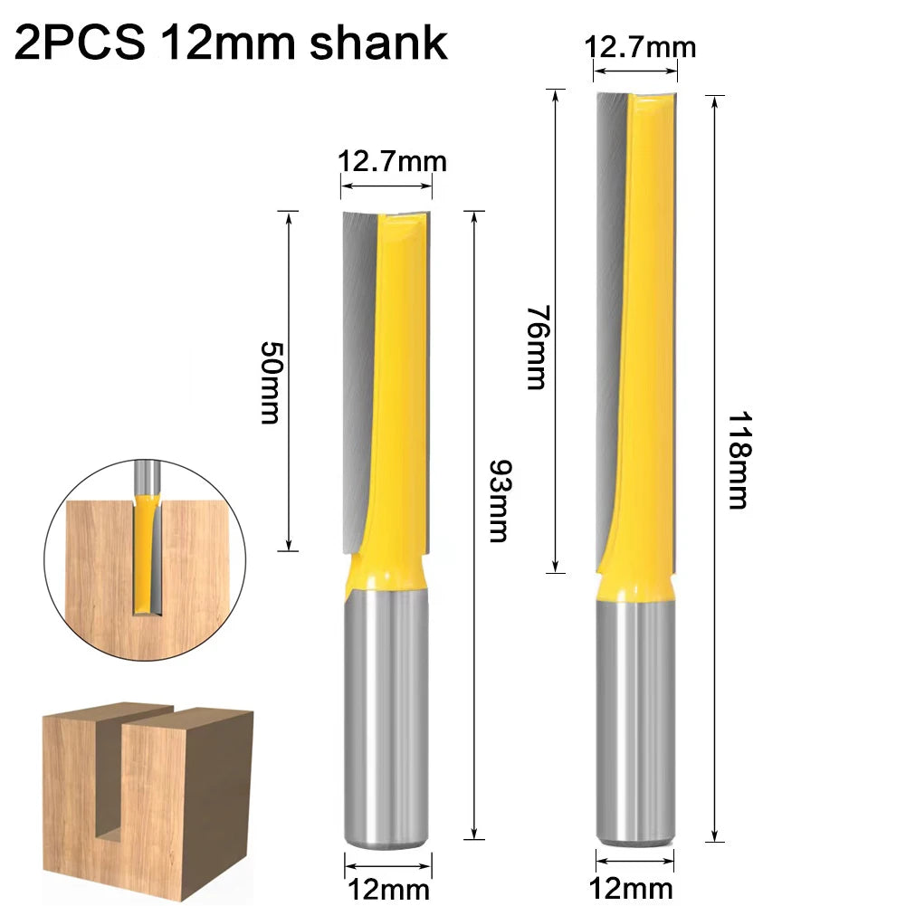 "Premium Set of Flush Trim Router Bits for Precision Woodworking"