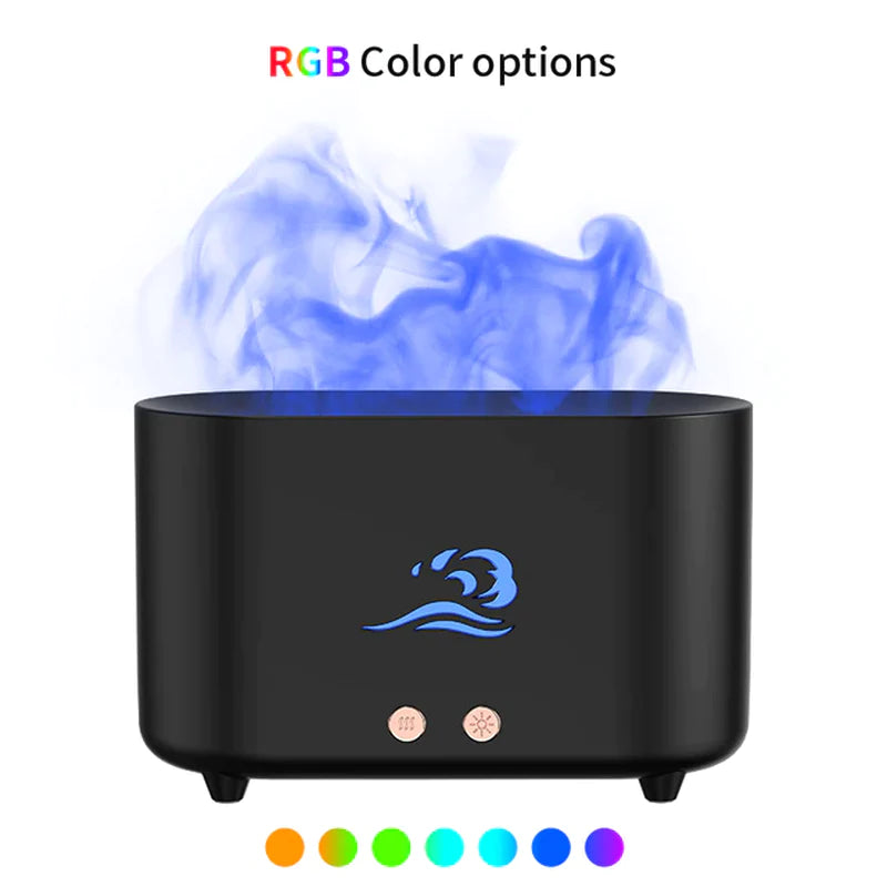 "Flame Air Humidifier: 2022 New USB Aroma Diffuser for Home and Office"