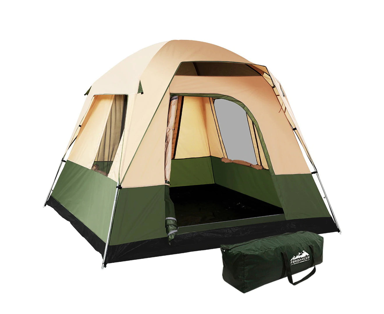 "Spacious 4-Person Canvas Camping Tent for Family Adventures"