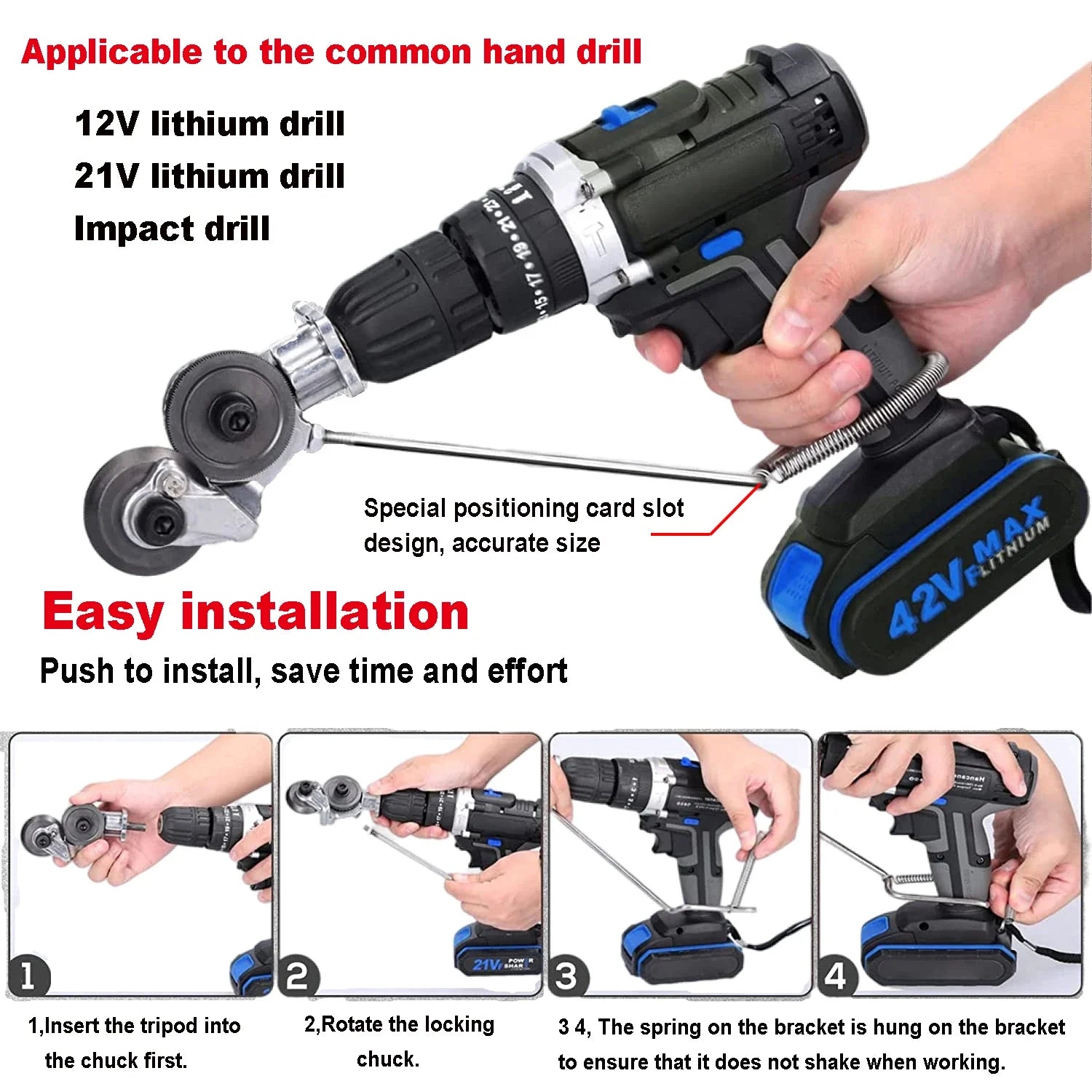 "Double Headed Electric Metal Cutter Attachment for Drills - Cut Plates with Ease!"