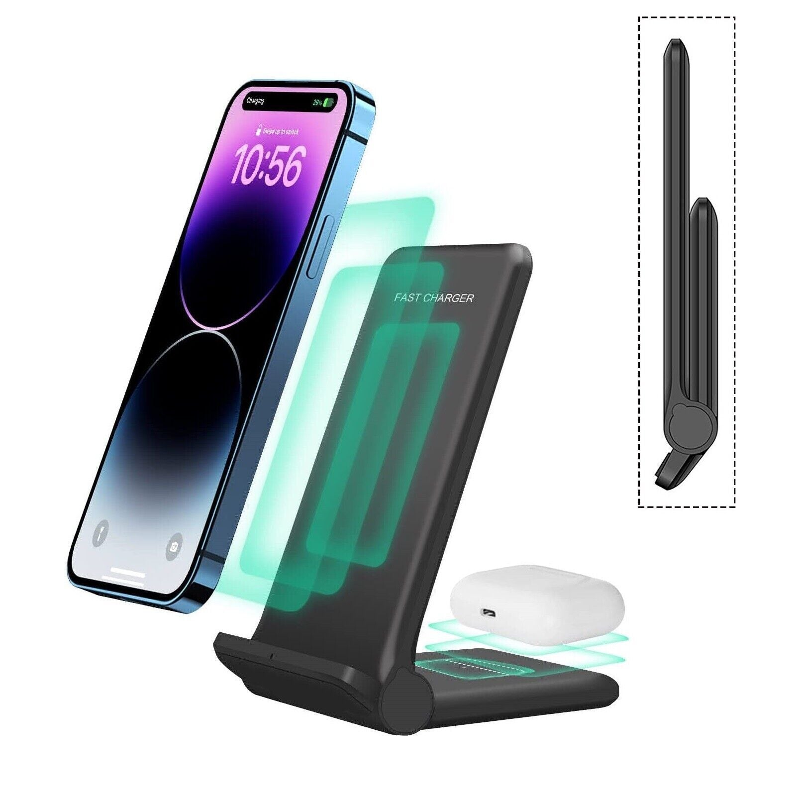 3 in 1 Wireless Charger Dock Charging Station for Apple Watch Iphone 15 14 13 12