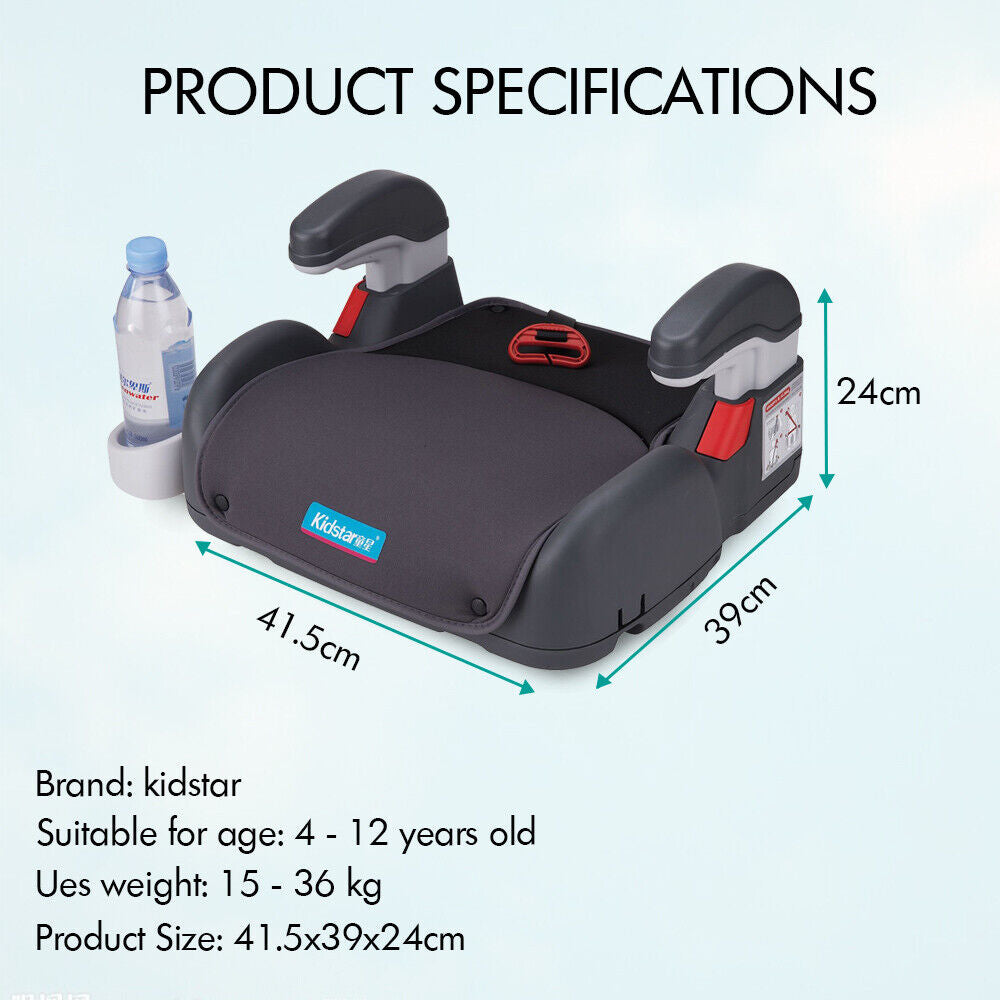 "Sturdy Car Booster Seat Cushion for Kids Ages 4-12"