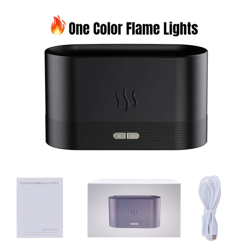 "Flame Air Humidifier: 2022 New USB Aroma Diffuser for Home and Office"