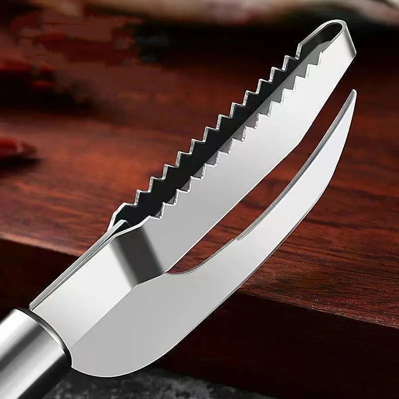 3-in-1 Stainless Steel Fish Scale Knife: Cut, Scrape, and Dig Fish with Ease!