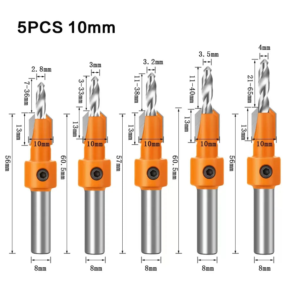 "Premium Set of Flush Trim Router Bits for Precision Woodworking"