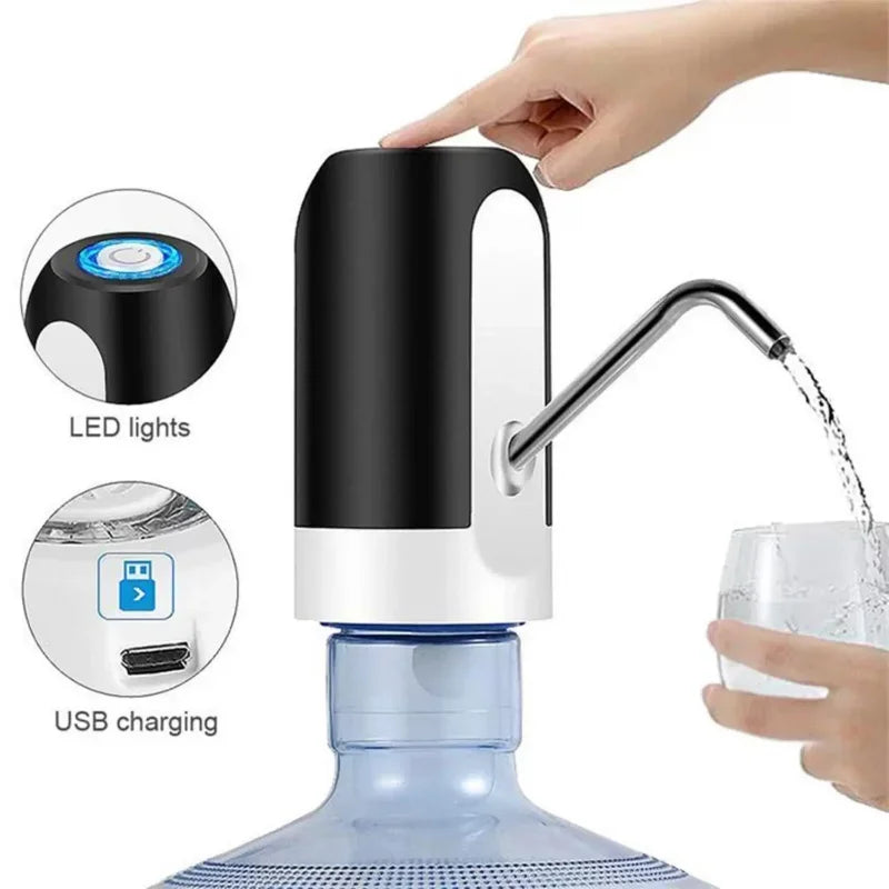 Automatic Electric Water Dispenser USB Rechargeable Water Bottle Pump One-Button Switch Drinking Pump Dispenser Kitchen Tools