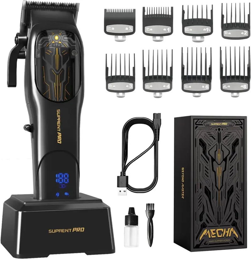 SUPRENT PRO The Mecha Professional Hair Clippers - Cordless Set with Charging Dock