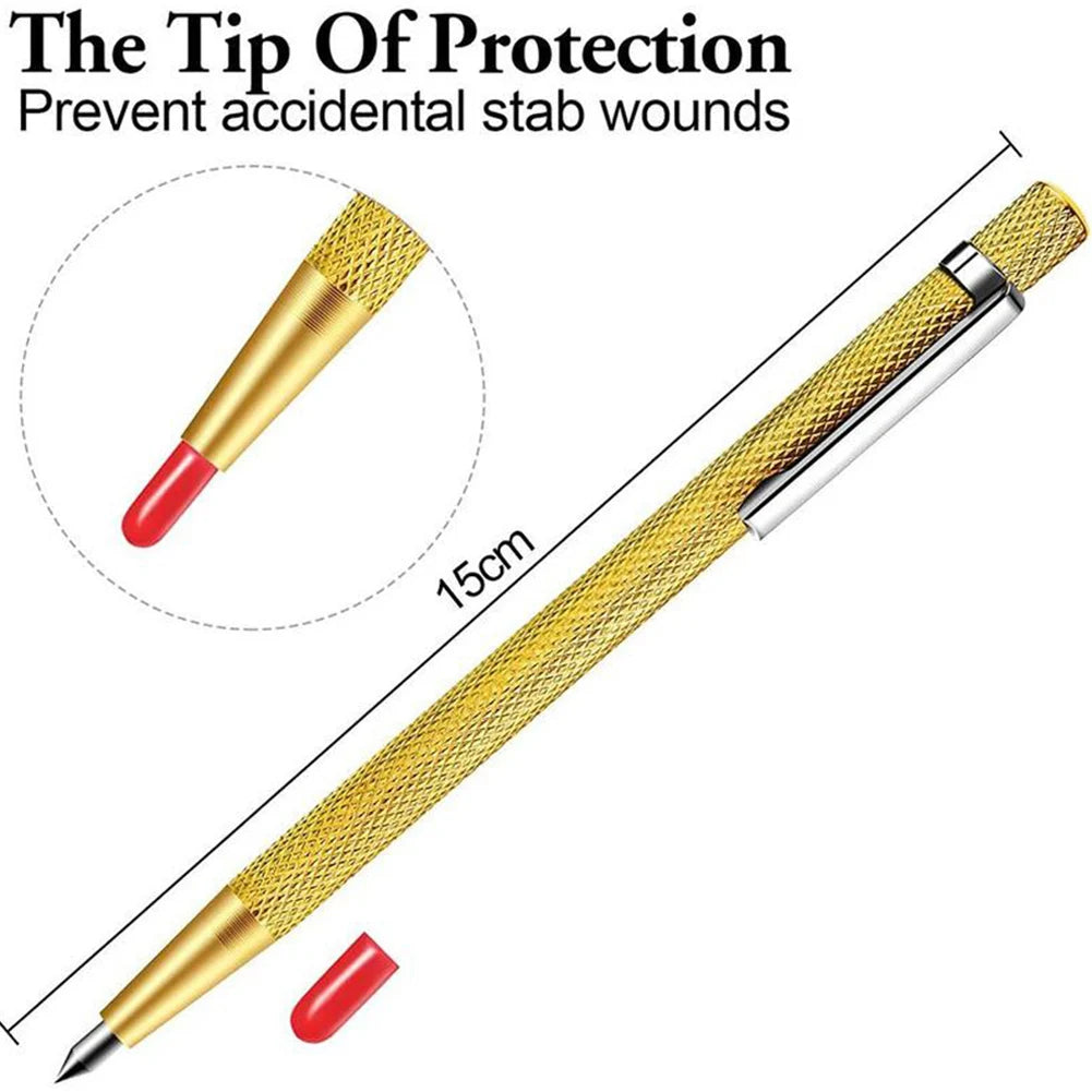 Metal Tile Cutting Pen with Tungsten Carbide Tip - 5 Piece Set