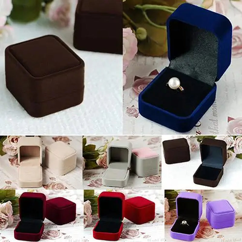 Velvet Jewelry Necklace Ring Earring Display Storage Organizer Box Case Gift Box Storage Organizer Box Case Gift Box Storage Org