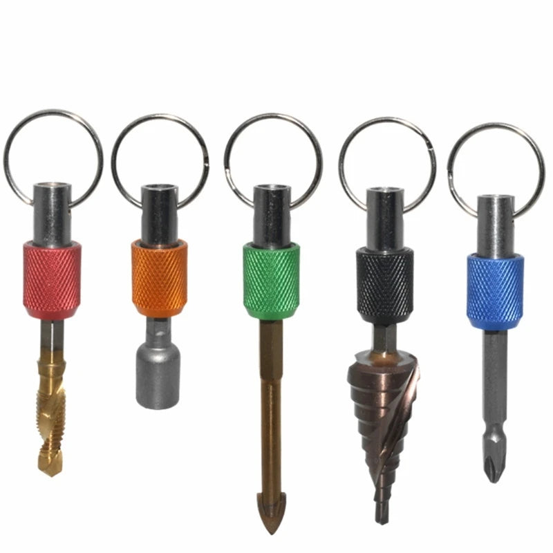 "6-Piece Screwdriver Bit Extension Set with Keychain Holder for Drill Screwdrivers"