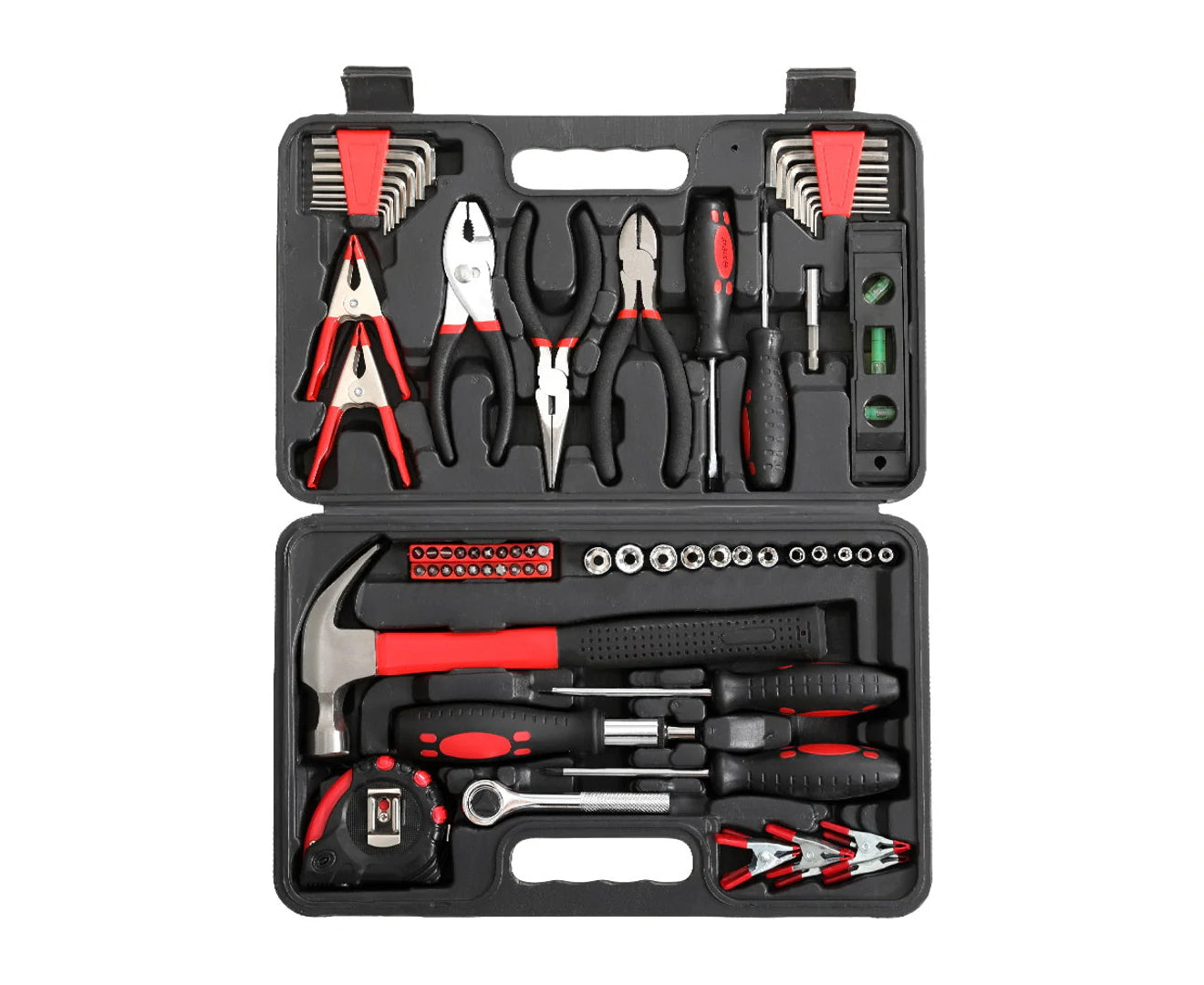 "70-Piece Household Toolbox Set with Durable Hard Case - Black"