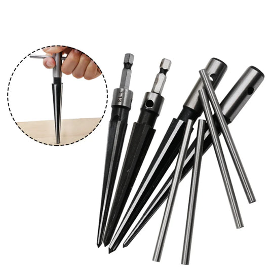 Conical T-Handle Reamer Set: Deburr, Expand, Chamfer - 1/8-1/2'' & 3-13mm Sizes