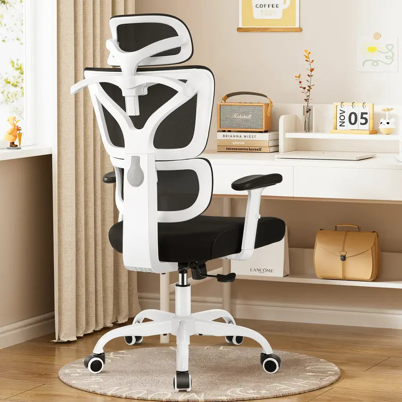 Luxury Ergonomic Office Chair with High Back, Reclining Feature, and Lumbar Support