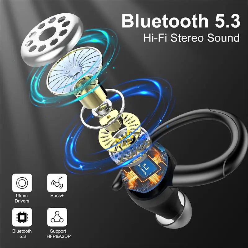 Portable Bluetooth Speaker with 360°HD Sound, Ipx7 Waterproof, Stereo Sound, 24H Playtime, Rgb Lights, Dual Pairing, Bluetooth 5.3, FM Radio - Ideal for Kayak, Beach, Travel, Party, Shower, Outdoor, Gifts