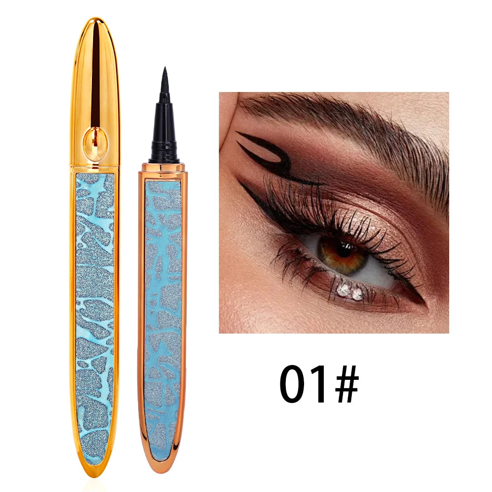 "2-in-1 Self-Adhesive Eyelashes with Quick-Drying Eye Liner Pen"