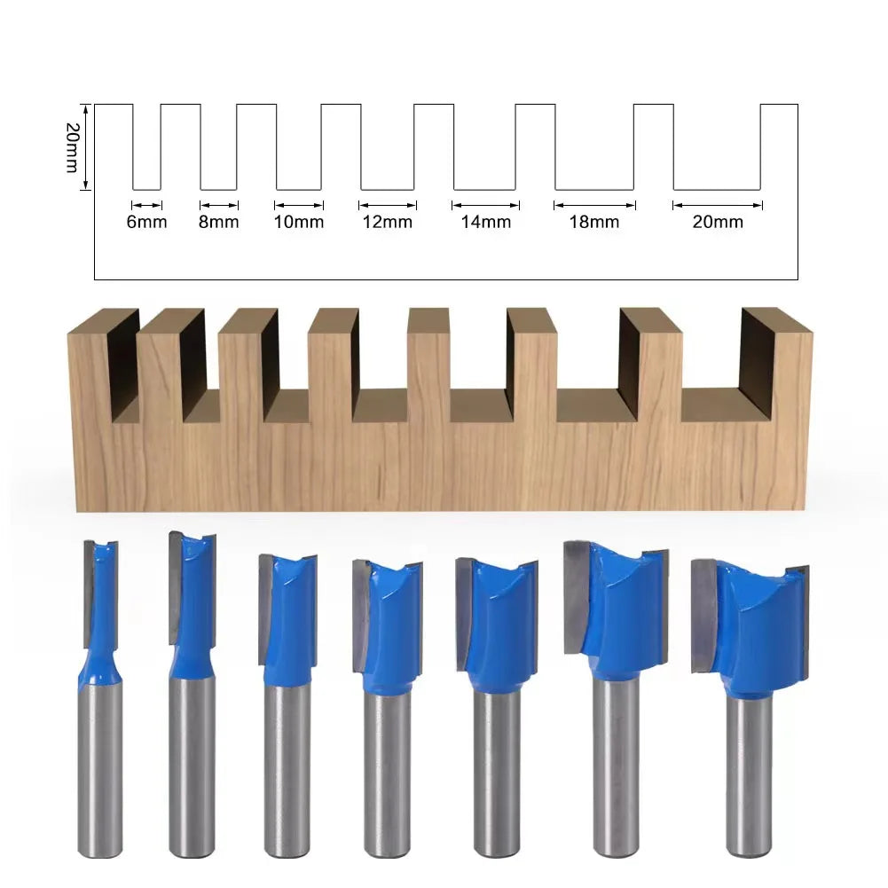 "Premium Set of Flush Trim Router Bits for Precision Woodworking"