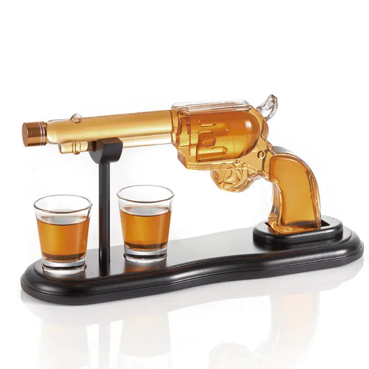 "Premium Whiskey Decanter Set with 2 Shot Glasses - Ideal Birthday Gifts for Men!"