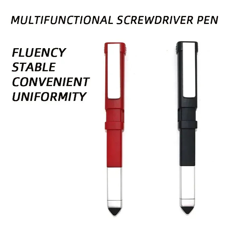 "Mini 8-in-1 Multi-Tool Pen with Touch Screen Stylus and Screwdriver Bits"