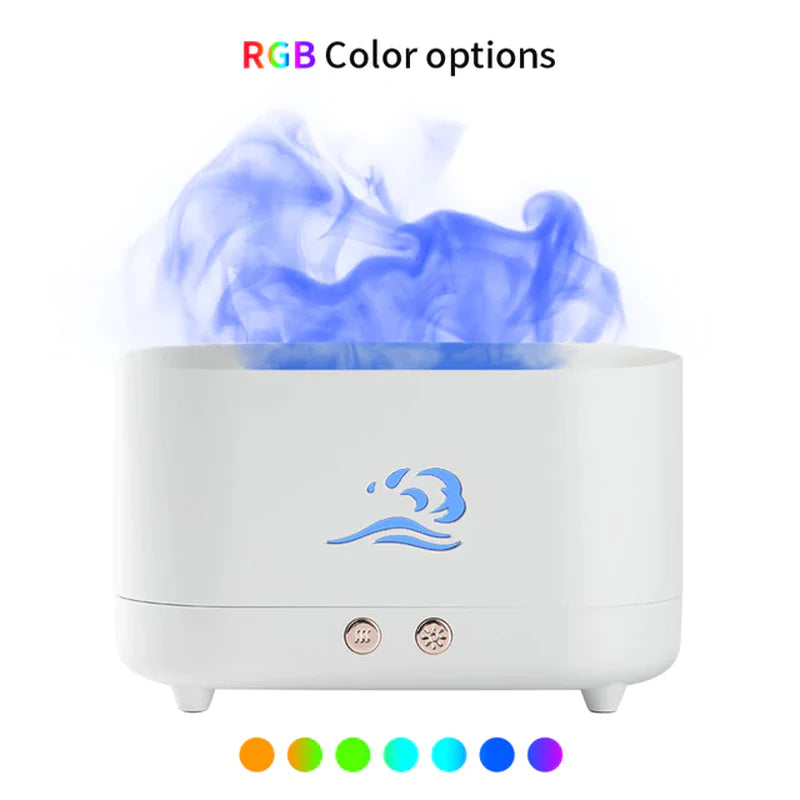 "Flame Air Humidifier: 2022 New USB Aroma Diffuser for Home and Office"