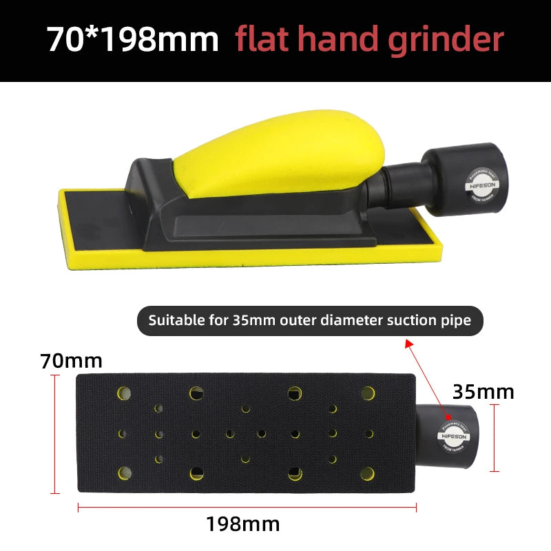 "Powerful Handheld Sander with Dust-Free Operation for Wood and Metal Projects"