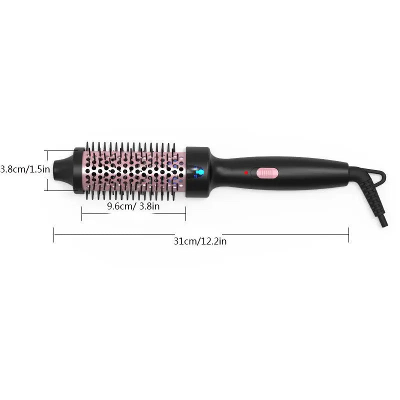 Professional title: 
"Professional Wavy Thermal Round Brush - Ionic Heated Blowout Dryer Brush for Natural Curls, Dual Voltage Hair Styling Tool for Women & Girls"