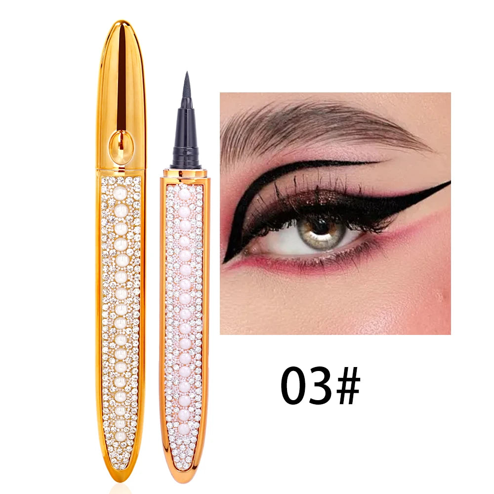 "2-in-1 Self-Adhesive Eyelashes with Quick-Drying Eye Liner Pen"