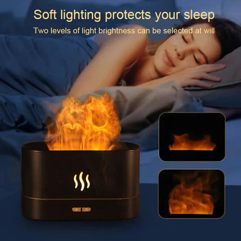 "Flame Air Humidifier: 2022 New USB Aroma Diffuser for Home and Office"