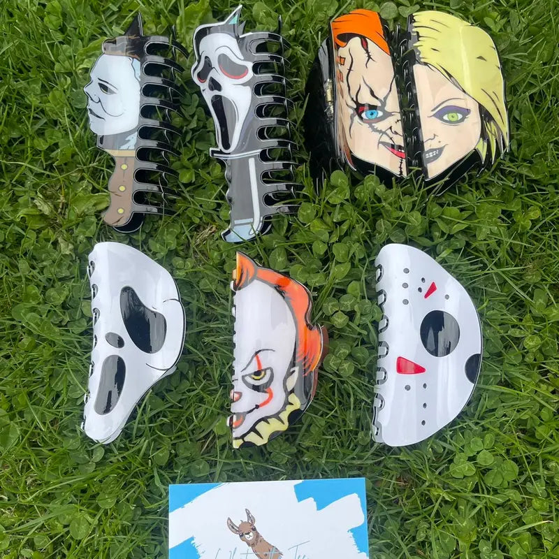 "Halloween-themed Hair Clips for a Spooky Look"