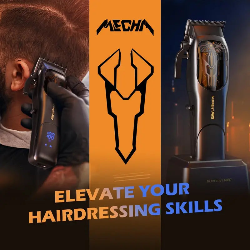 SUPRENT PRO The Mecha Professional Hair Clippers - Cordless Set with Charging Dock