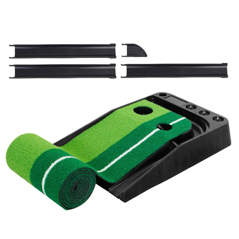 "Portable Indoor Golf Putting Green with Ball Return - Practice like a Pro at Home! Includes 2 Free Golf Balls"