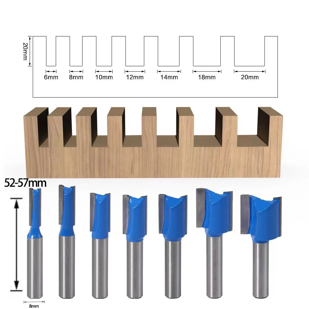 "Premium Set of Flush Trim Router Bits for Precision Woodworking"