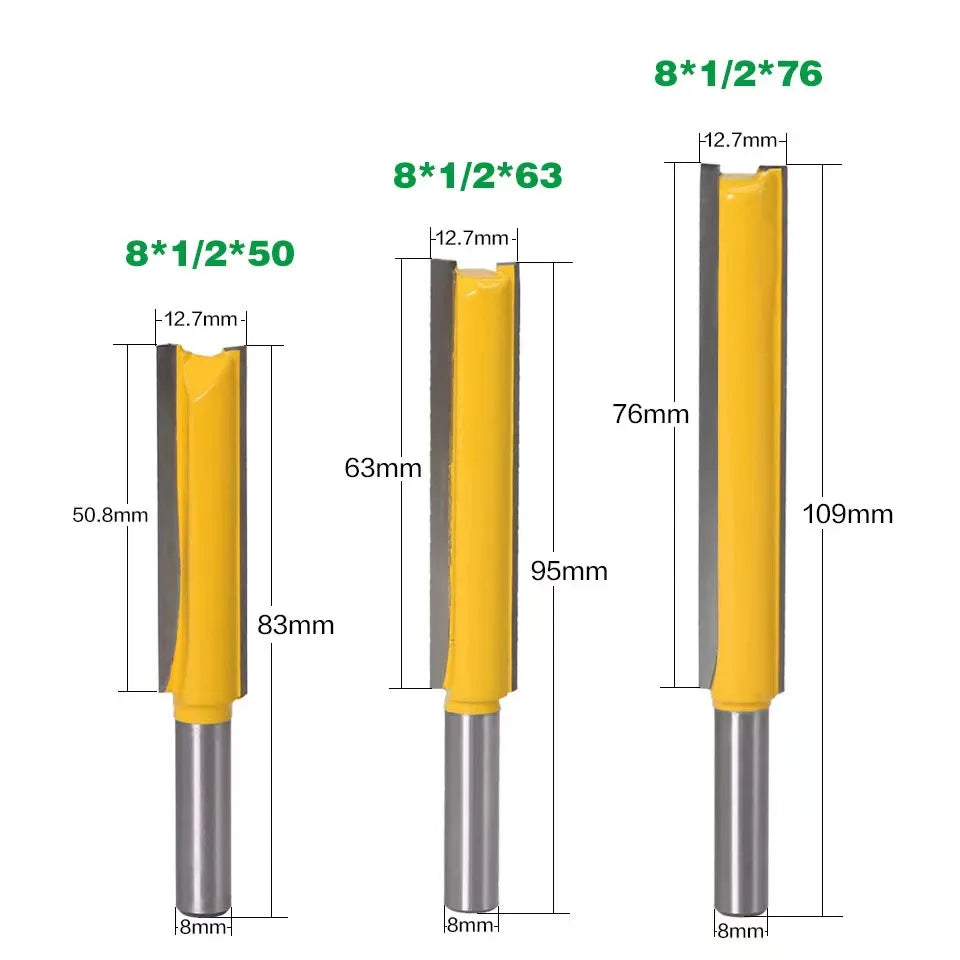 "Premium Set of Flush Trim Router Bits for Precision Woodworking"