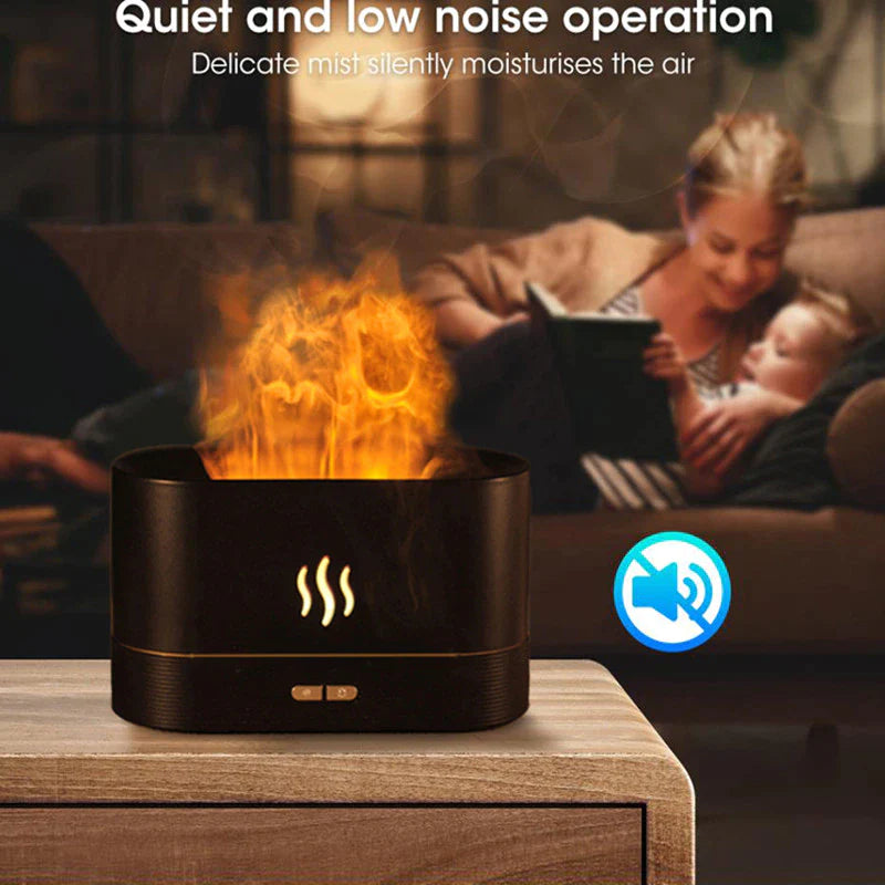 "Flame Air Humidifier: 2022 New USB Aroma Diffuser for Home and Office"