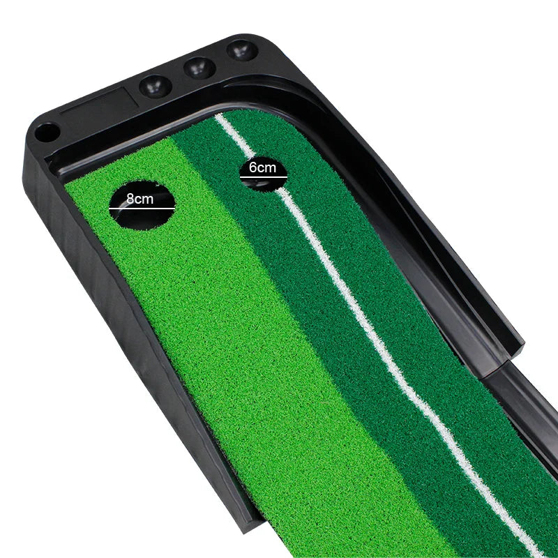 "Portable Indoor Golf Putting Green with Ball Return - Practice like a Pro at Home! Includes 2 Free Golf Balls"