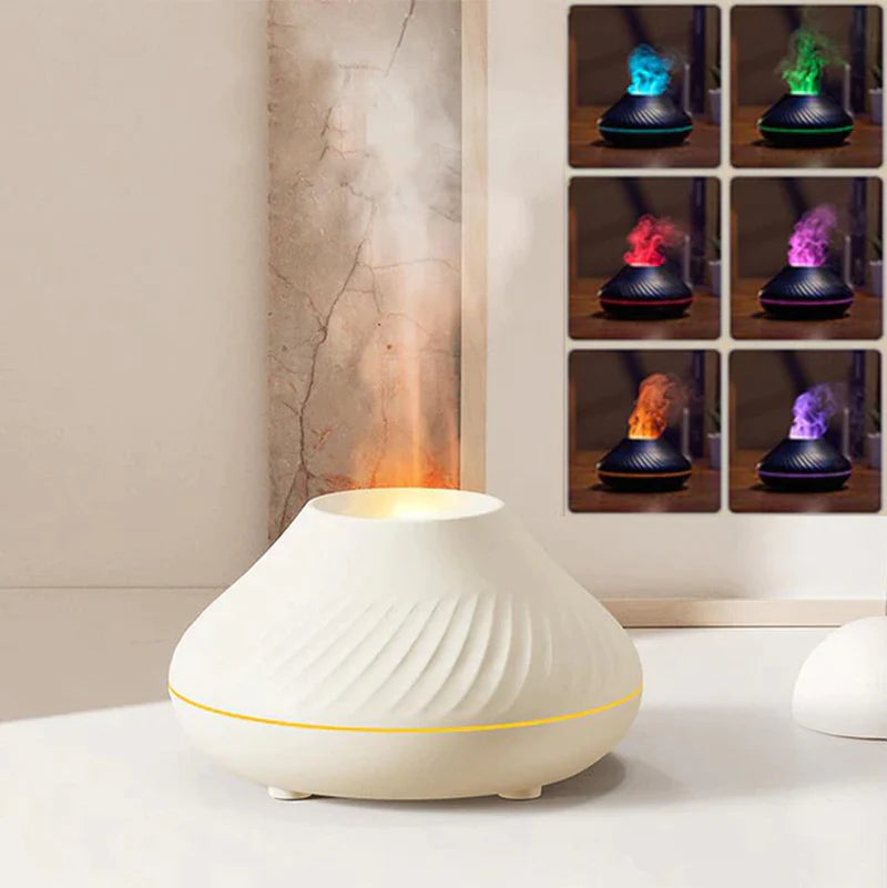 "Flame Air Humidifier: 2022 New USB Aroma Diffuser for Home and Office"