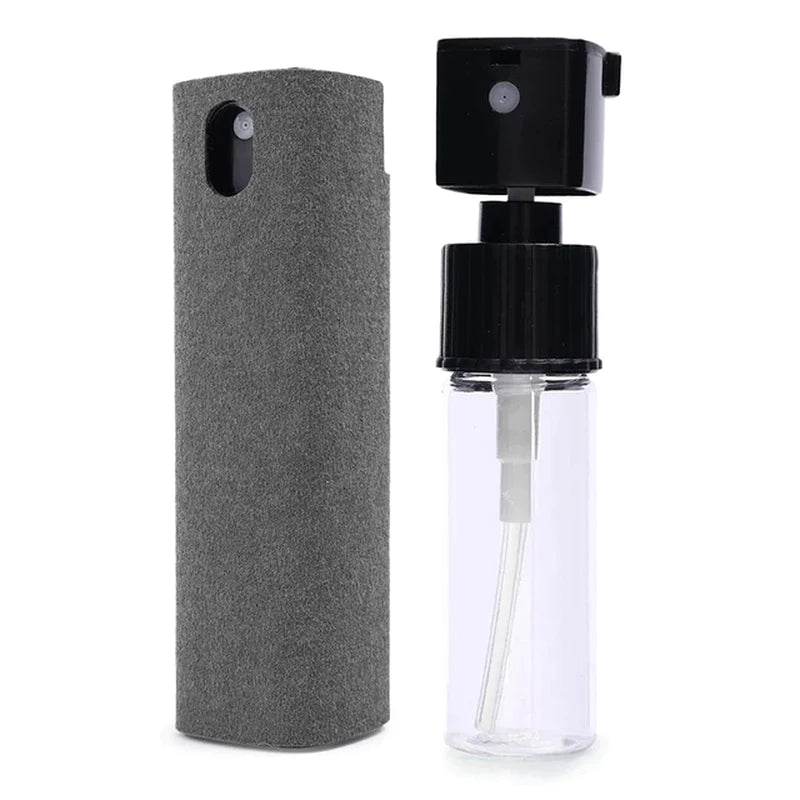 "2-in-1 Microfiber Screen Cleaner Spray Set for Mobile Phones, iPads, Computers, and Glasses"