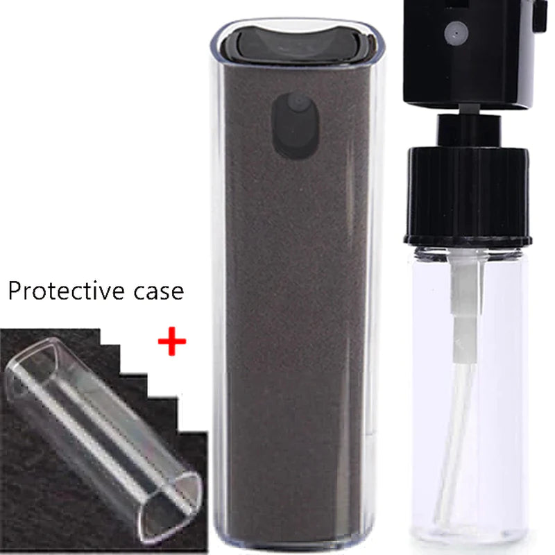 "2-in-1 Microfiber Screen Cleaner Spray Set for Mobile Phones, iPads, Computers, and Glasses"