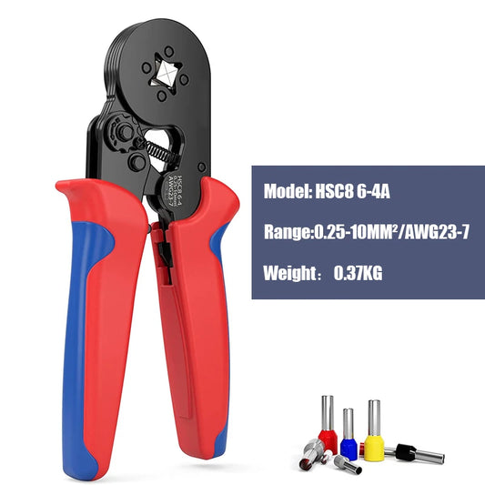 Ratchet Wire Crimping Tool Kit with Tubular Terminals Clamp