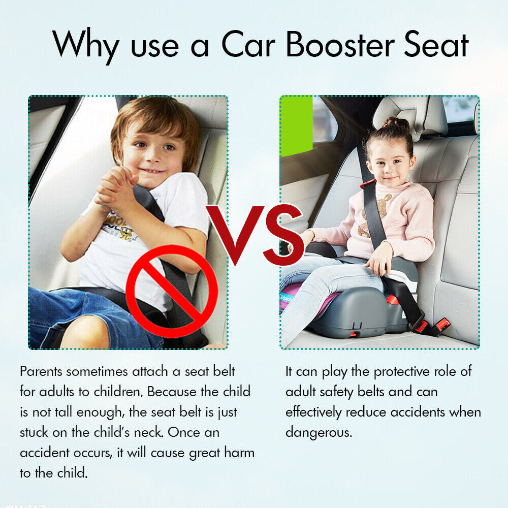 "Sturdy Car Booster Seat Cushion for Kids Ages 4-12"