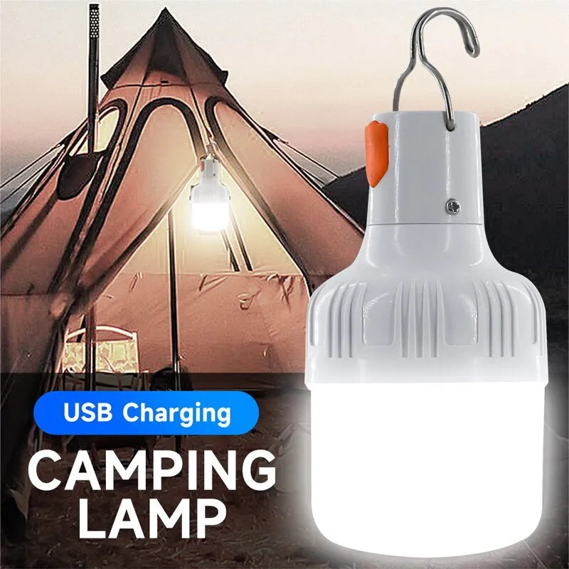 "Portable USB Rechargeable LED Lantern for Outdoor Adventures"