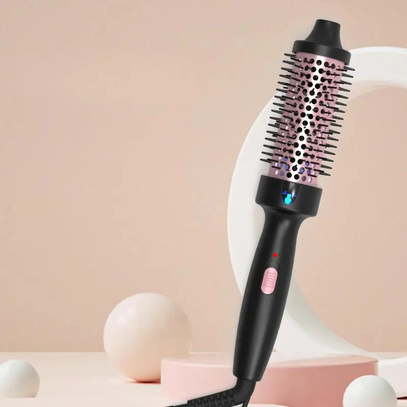 Professional title: 
"Professional Wavy Thermal Round Brush - Ionic Heated Blowout Dryer Brush for Natural Curls, Dual Voltage Hair Styling Tool for Women & Girls"